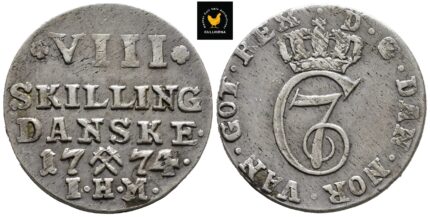 1774 Norge 8 Skilling, 1+