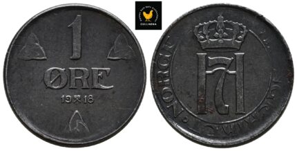 1918 Norge 1 Øre, 0/01, Rustflekk