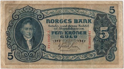 1942 Norge 5 Kroner, V.0686744, 1