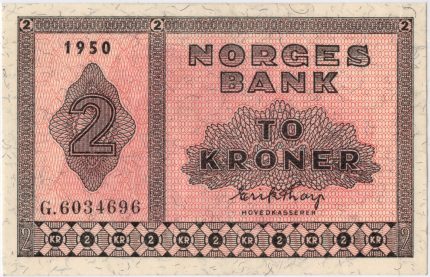 1950 Norge 2 Kroner, G.6034696, 01
