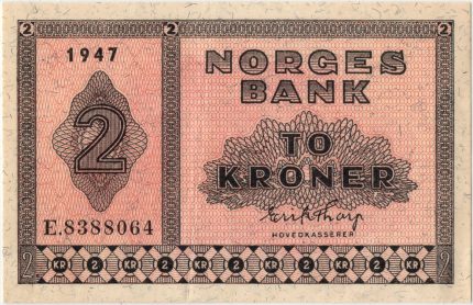 1947 Norge 2 Kroner, E.8388064, 1+/01