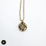 Maanesten halskjede forgylt sølv