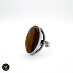 Niels Erik From Denmark tigerøye ring sølv